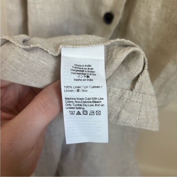 Madewell Natural Linen Midi Dress - Picture 3 of 5